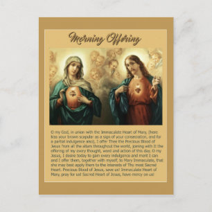 Heiliger Jesus Immakulieren Herz Mary Angels Cheru Postkarte