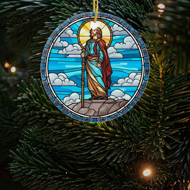 Heiliger Jesus verklebt Weihnachten aus Glas Keramik Ornament (Von Creator hochgeladen)