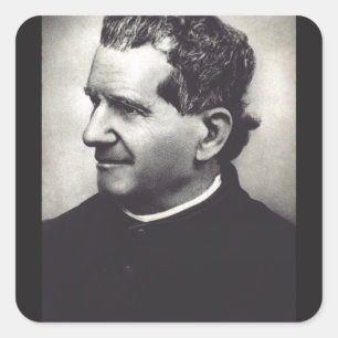 Heiliger Johannes Bosco, Vater und Lehrer der Juge Quadratischer Aufkleber