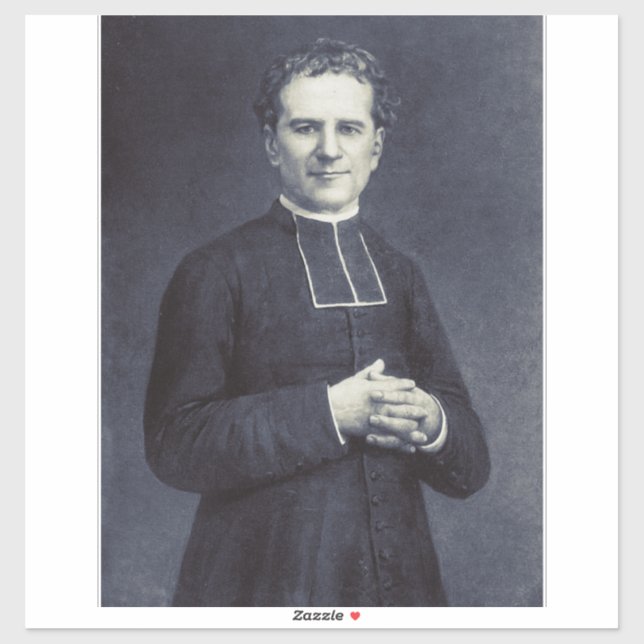 Heiliger John Bosco Vater und Jugendlehrer Aufkleber (Blatt)