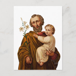 Heiliger Josef Beschützer der Heiligen Familie Postkarte