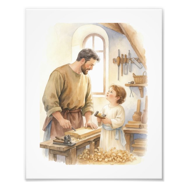 Heiliger Josef der Zimmermann Fotodruck (Vorne)