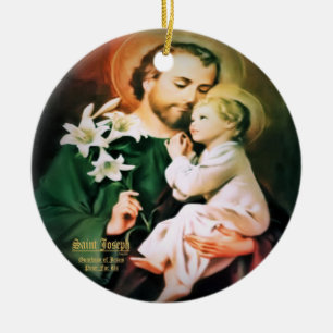 Heiliger Joseph, Hüter Jesu Keramik Ornament