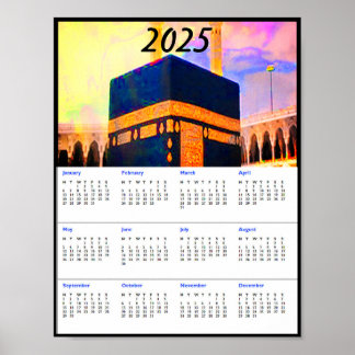 Heiliger Kaaba 2025 Kalender Andenken Poster
