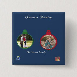 Heiliger Kerzenlicht-Weihnachtssegen Button