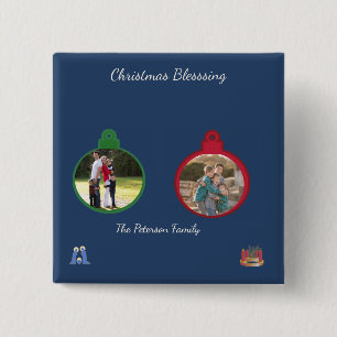 Heiliger Kerzenlicht-Weihnachtssegen Button