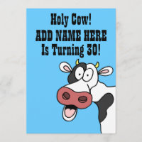 Heiliger Kuh-30. Geburtstags-lustiger Cartoon