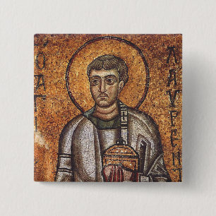 Heiliger Laurentius Orthodoxe Mosaikkunst Druck Button