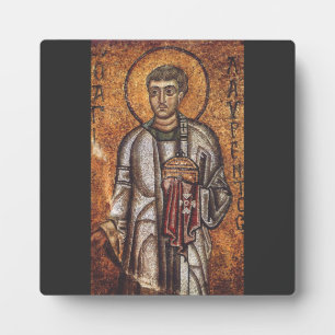 Heiliger Laurentius Orthodoxe Mosaikkunst Druck Fotoplatte