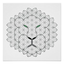 Heiliger Löwe, B051/BW. Poster