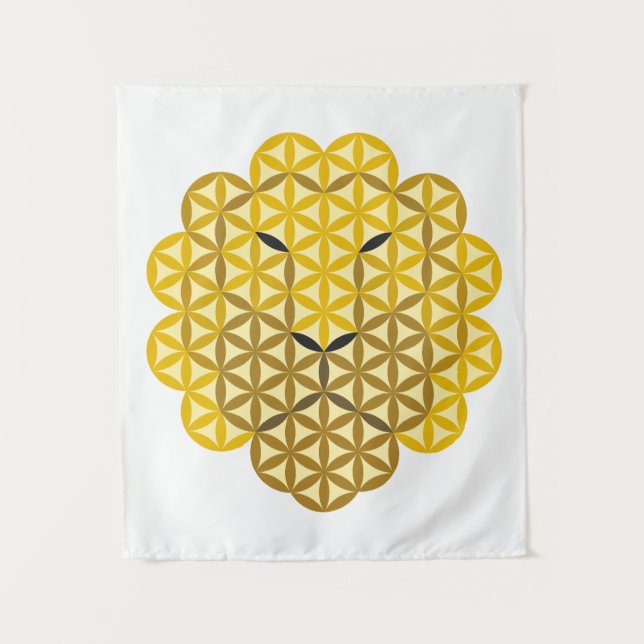 Heiliger Löwe - Löwe des Lebens SMLB. Wandteppich (Vorderseite)