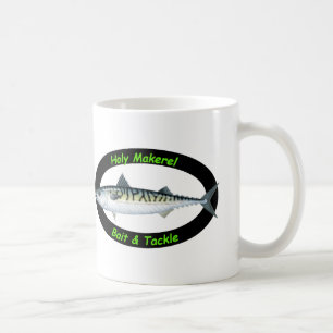Heiliger Makerel Köder u. Gerät Kaffeetasse
