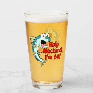 Heiliger Makrele Ich bin 60 Funny Fishing Glass Glas