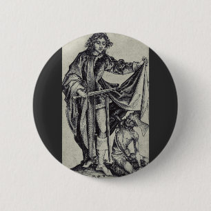 Heiliger Martin von Tours Kupferstichkunst Button
