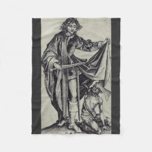 Heiliger Martin von Tours Kupferstichkunst Fleecedecke