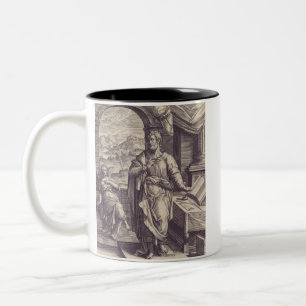 Heiliger Matthäus Gravur Göttliche Inspiration Zweifarbige Tasse