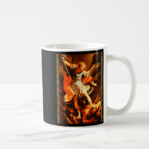 Heiliger Michael besiegt Satan Erzengel Krieger  Kaffeetasse