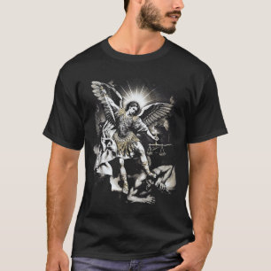Heiliger Michael besiegt Satan Erzengel Krieger  T-Shirt