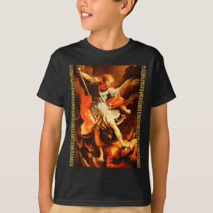 Heiliger Michael besiegt Satan Erzengel Krieger T-Shirt