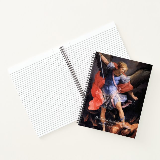 Heiliger Michael der Erzengel mit Gebet Notizbuch (Innenseite)