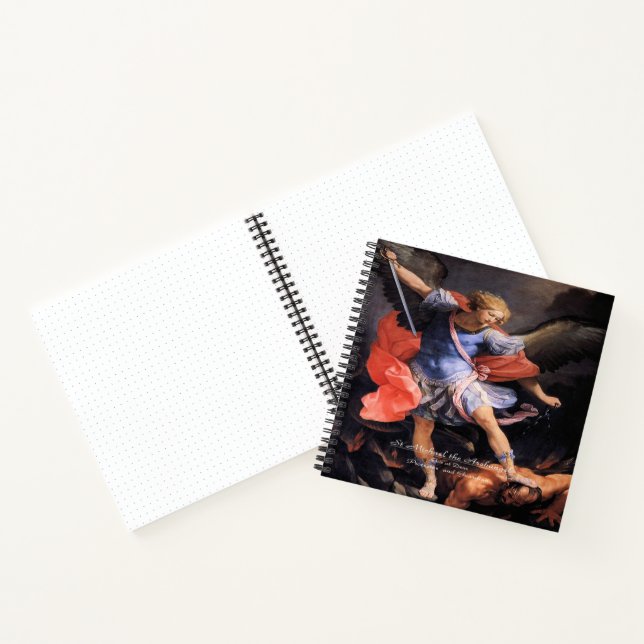 Heiliger Michael der Erzengel mit Gebet Notizbuch (Innenseite)