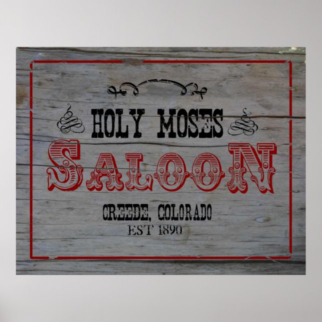 Heiliger Moses Saloon Poster (Vorne)