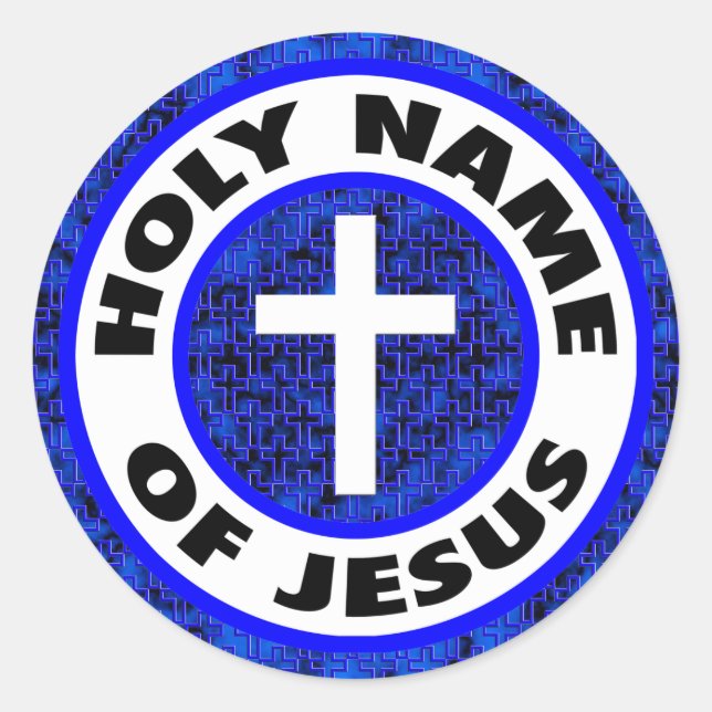 Heiliger Name Jesu Runder Aufkleber (Vorderseite)