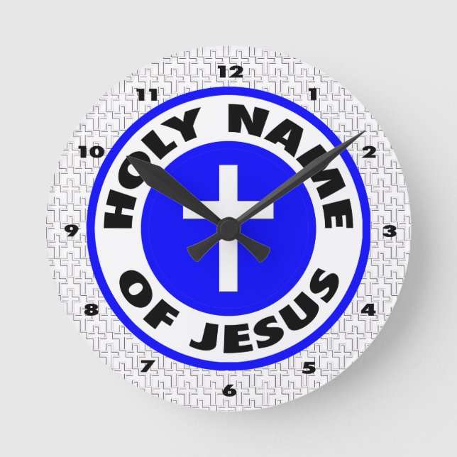 Heiliger Name von Jesus Runde Wanduhr (Vorderseite)