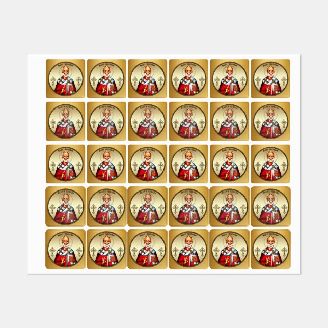 Heiliger Nikolaus Etiketten (Blatt)