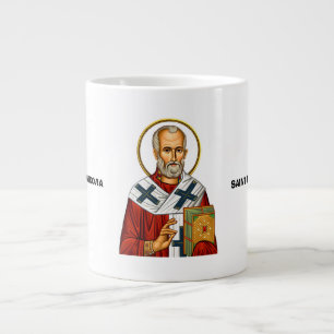 Heiliger Nikolaus orthodox serbische Heilige Ikone Jumbo-Tasse