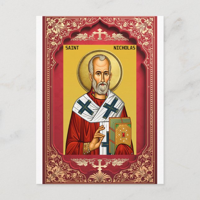Heiliger Nikolaus Postkarte (Vorderseite)