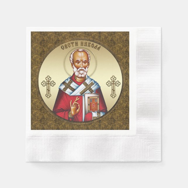 Heiliger Nikolaus Serviette (Vorderseite)