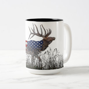 Heiliger nordamerikanischer Elk Zweifarbige Tasse