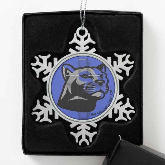 Heiliger Panther Schneeflocken Zinn-Ornament (Box)