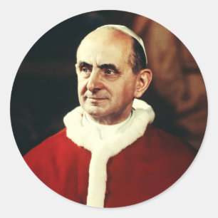 Heiliger Papst Paul VI. Oberhaupt der katholischen Runder Aufkleber