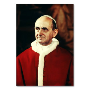 Heiliger Papst Paul VI. Oberhaupt der katholischen Tischnummer