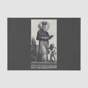 Heiliger Patrick Apostel Irlands Monochrome Kunst Seidenpapier