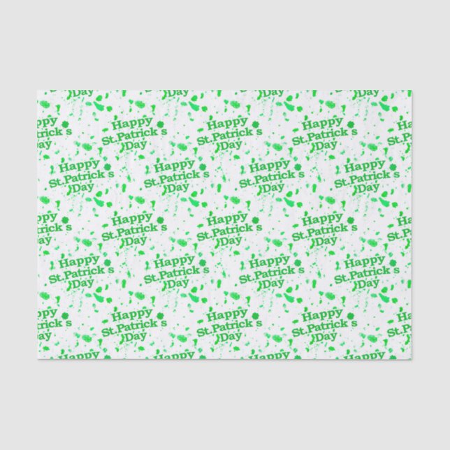 Heiliger Patrick-Motiv-Muster Seidenpapier (Vorderseite)