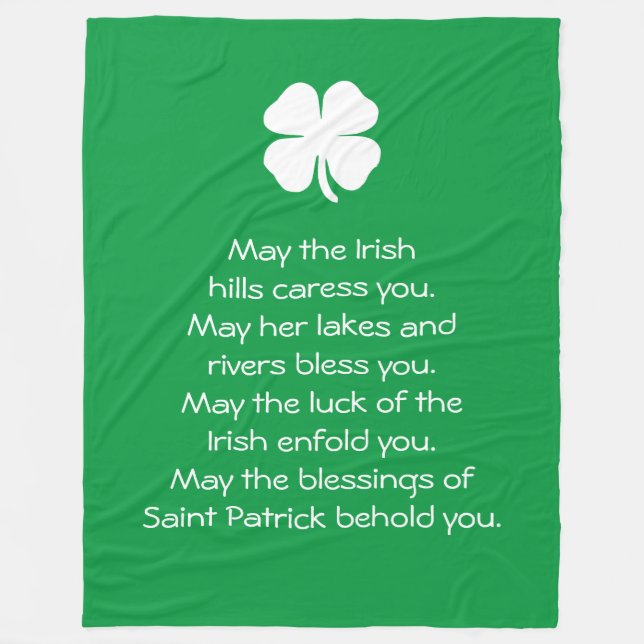 Heiliger Patrick-Segen Fleecedecke (Vorderseite)