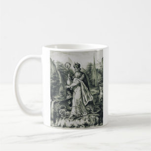 Heiliger Patrick vertreibt Schlangen Vintage-Stich Kaffeetasse