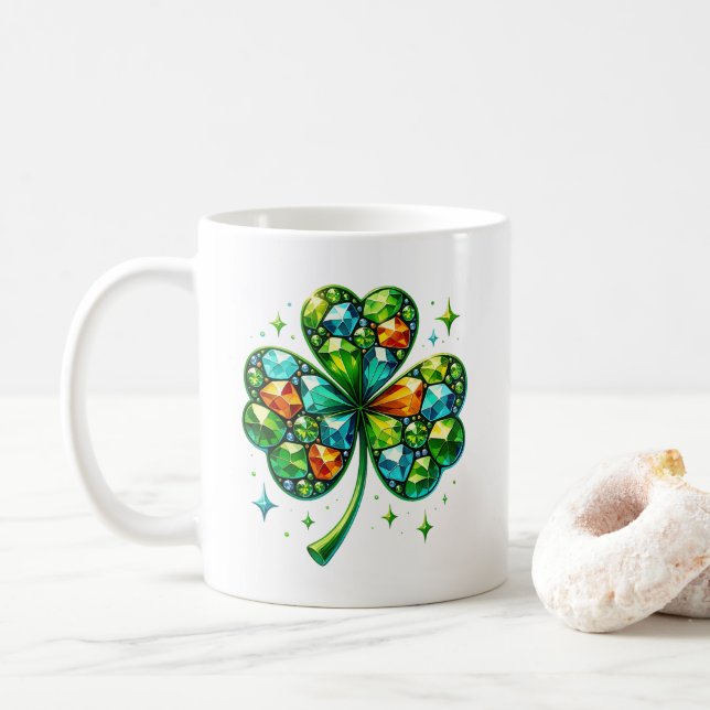 Heiliger Patricks Kaffeebecher Kaffeetasse (Mit Donut)