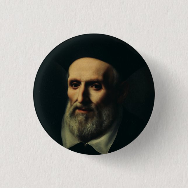 Heiliger Philipp Neri, zweiter Apostel Roms Kunst Button (Vorderseite)