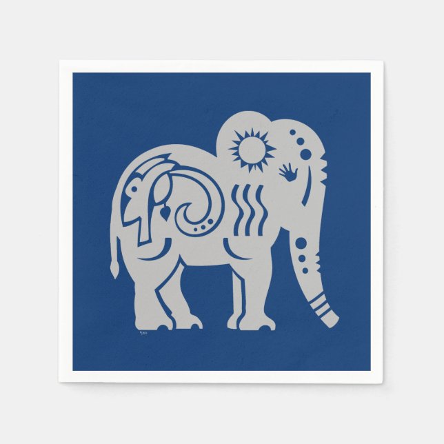 Heiliger Riese (Grau) Napkins Serviette (Vorderseite)