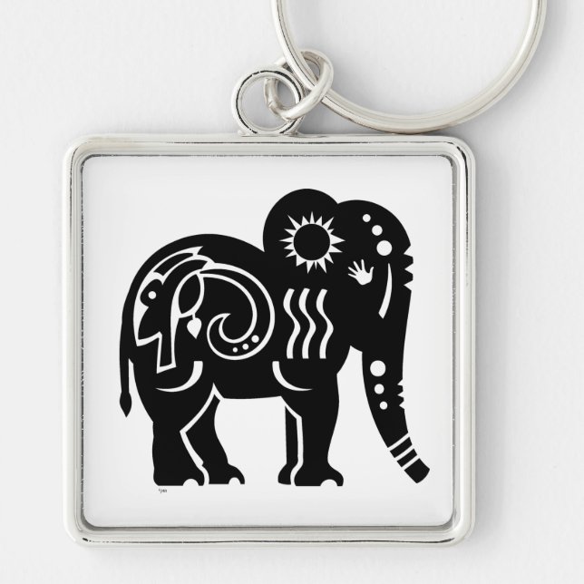 Heiliger Riese (Schwarzer) Schlüsselanhänger (Vorne)