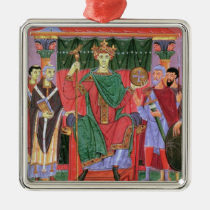 Heiliger römischer Kaiser Otto Frau-Cim.4453 f.42 Ornament Aus Metall