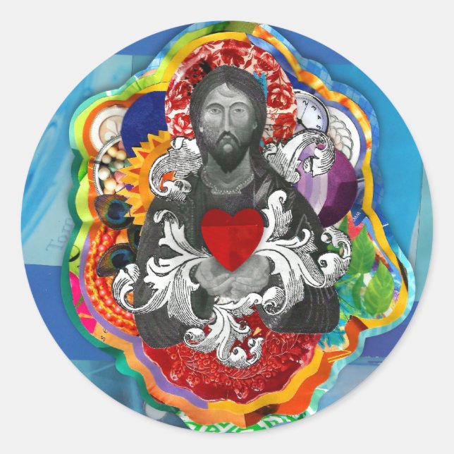 Heiliger Runder Aufkleber (Vorderseite)