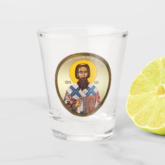 Heiliger Sava von Serbien Schnapsglas (Vorderseite)