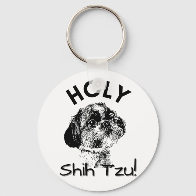 Heiliger Schih Tzu! Niedlich Shih Tzu Dog Schlüsselanhänger (Vorderseite)