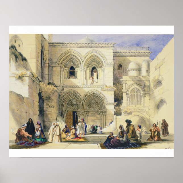 Heiliger Sepulcher in Jerusalem (Farbe litho) Poster (Vorne)