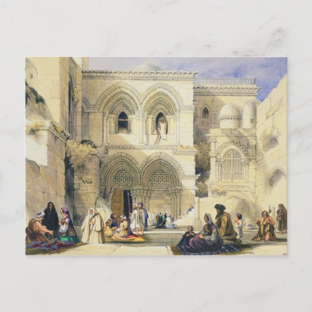 Heiliger Sepulcher in Jerusalem (Farbe litho) Postkarte (Vorderseite)